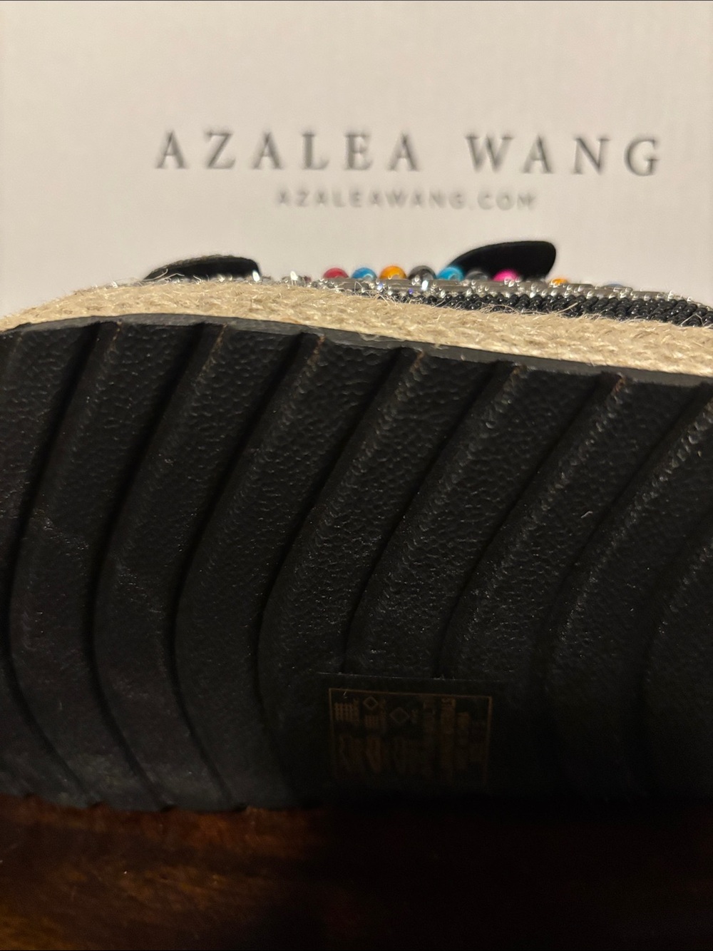 Black Embellished Platform Slide Azalea Wang - Picture 9 of 9